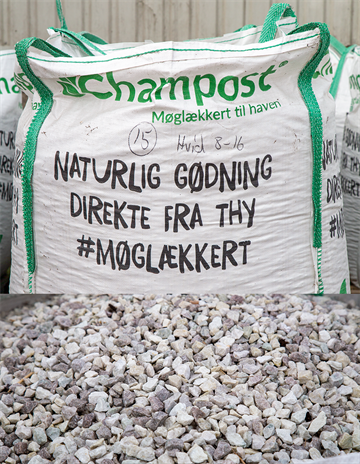 Granitskærver Hvid 8-16 mm - bigbag 1000 kg (restparti - kan indeholde halm)